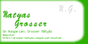 matyas grosser business card